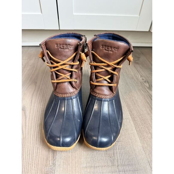 Sperry Top-Sider Girls Style STS91175 Duck Boots Saltwater - Brown Size US 4M - Picture 3 of 13